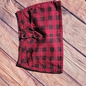 Plaid mini skirt